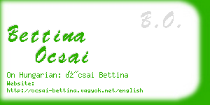 bettina ocsai business card